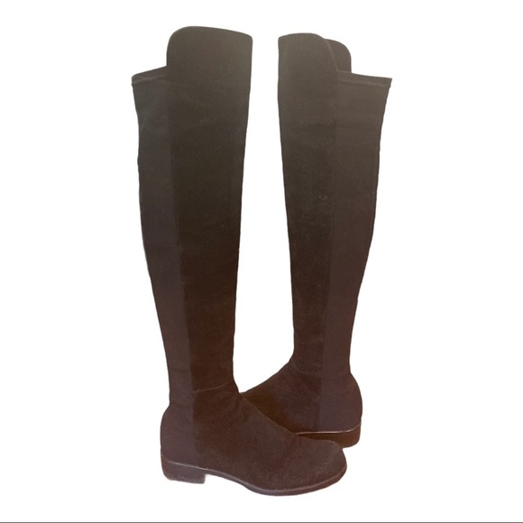 Stuart Weitzman sz 5 black suede OTK tall boots - Picture 1 of 15